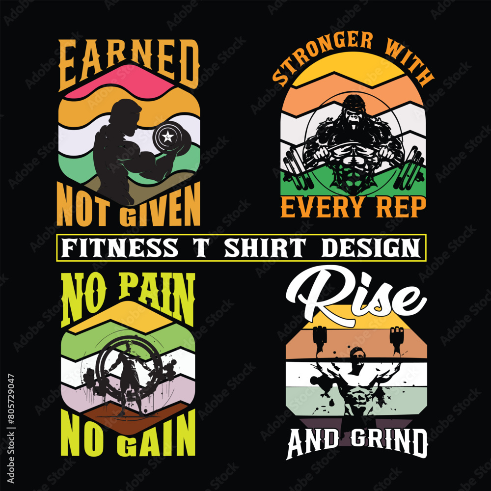Gym t shirt design vector bundle the body achives what the mind believes Gym t shirt design vector bundle the body achives what the mind believes