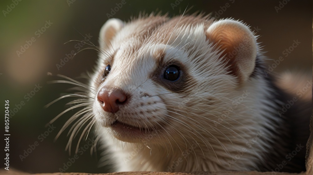 close up of a ferret close up of a ferret