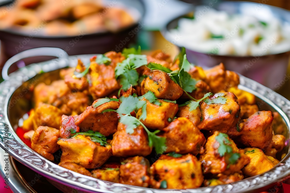 Indian food wedding buffet