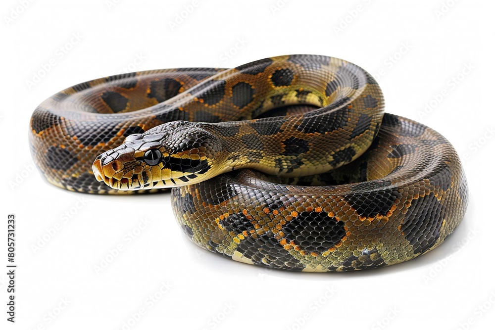 Anaconda, isolated on white Anaconda, isolated on white