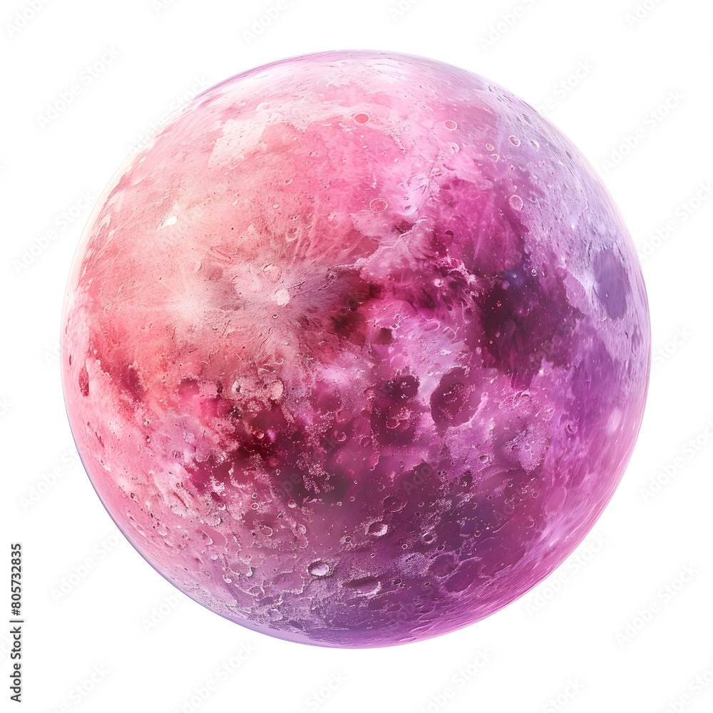 Pink planet isolated on transparent background Pink planet isolated on transparent background