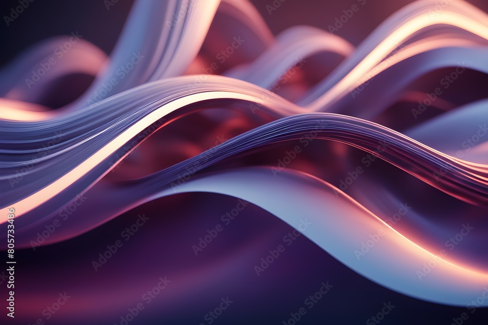 Naklejka premium A wave of purple and blue with a pink hue