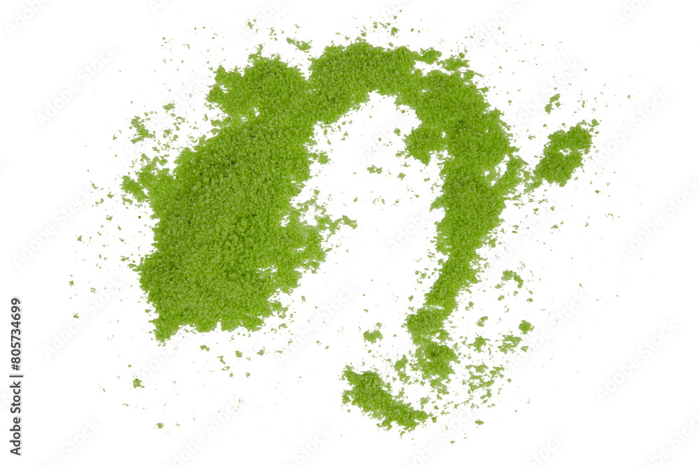 Matcha tea powder in an abstract drawing isolated transparent Matcha tea powder in an abstract drawing isolated transparent