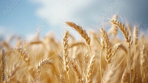 agriculutre wheat field border in the farm photo