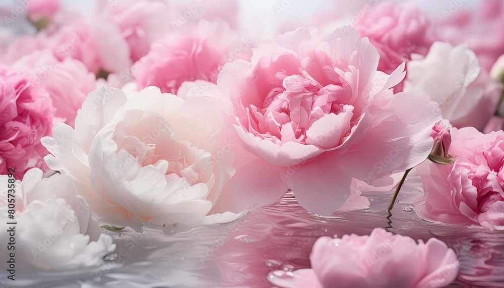 Blushing Elegance: Exploring the White-Pink Palette in Water