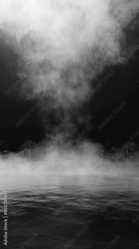 Smoke black ground fog cloud floor mist background steam dust dark white horror overlay. Ground smoke haze night black water atmosphere 3d magic spooky smog texture isolated transparent effect circle.