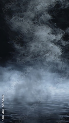 Smoke black ground fog cloud floor mist background steam dust dark white horror overlay. Ground smoke haze night black water atmosphere 3d magic spooky smog texture isolated transparent effect circle.