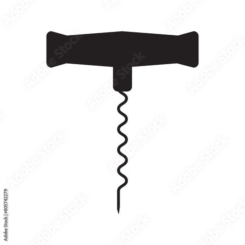 corkscrew icon vector,flat black trendy style illustration for web and app..eps