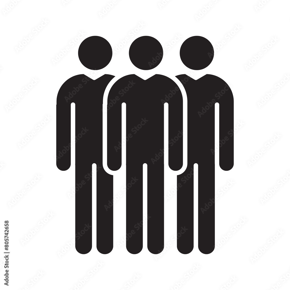 Group of people icon.People queue trendy style black flat illustration for web and app..eps Group of people icon.People queue trendy style black flat illustration for web and app..eps