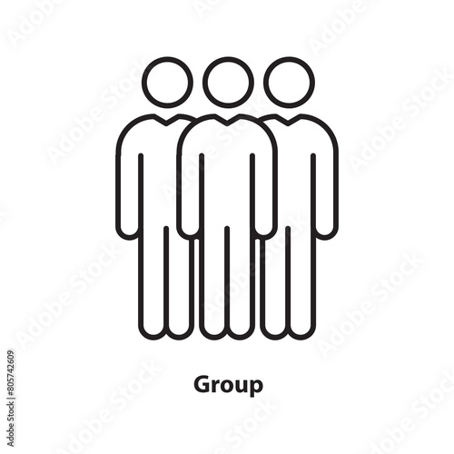 Group of people icon.People queue outline vector flat simple illustration for web and app..eps