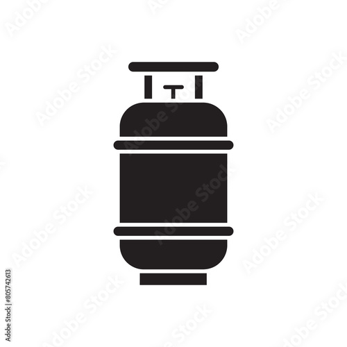 Gas Cylinder vector icon.  gas tank simple flat trendy style illustration for web and app..eps