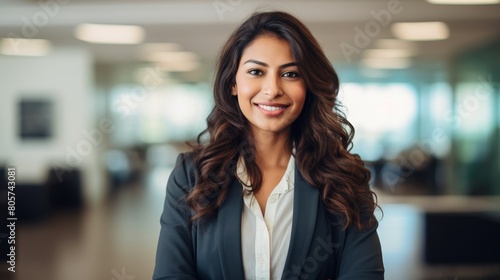 Smiling professional woman in business attire
