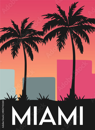 Miami Florida with beautiful beach views