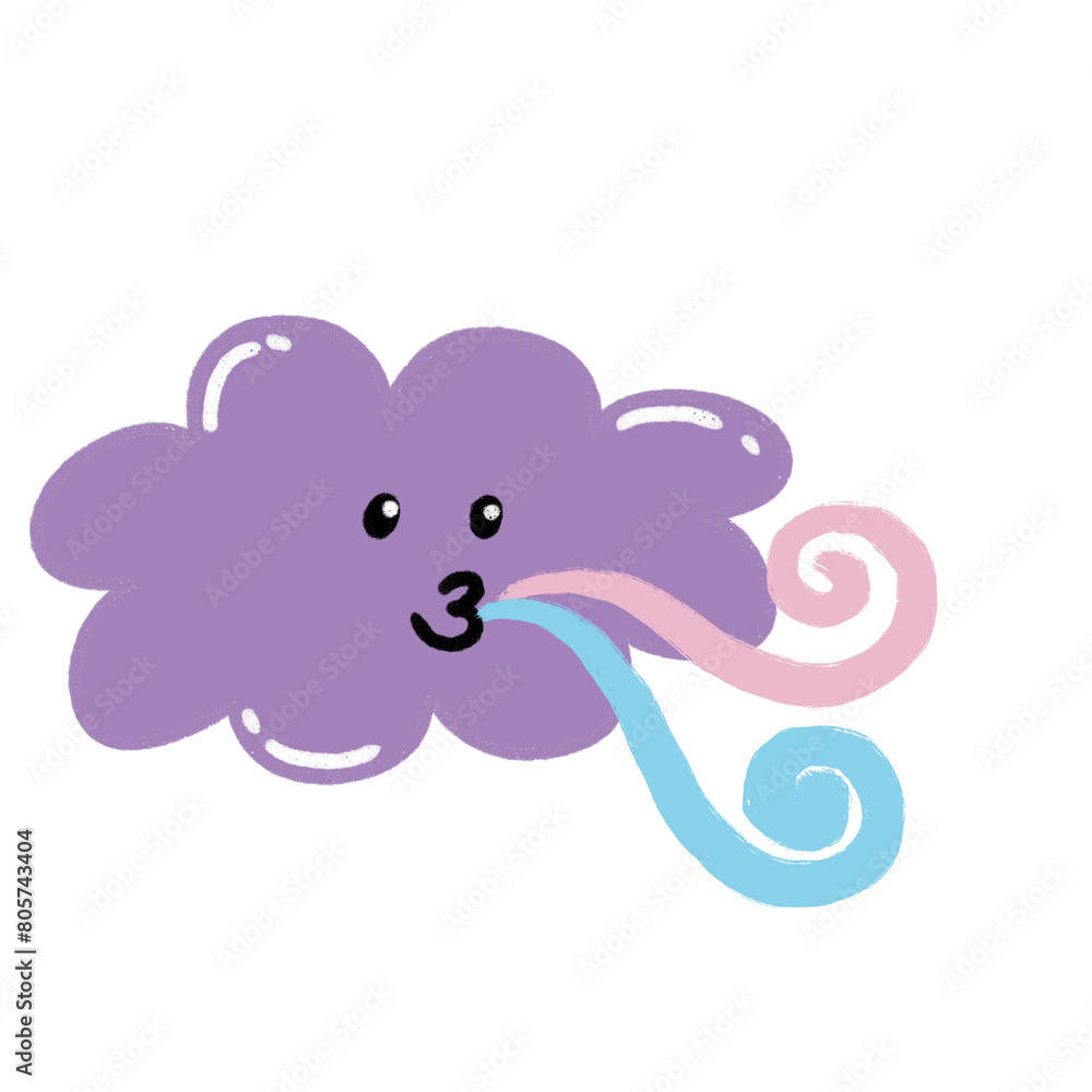 cartoon illustration weather sky season emoji cloud wind purpple blue ink baby cartoon illustration weather sky season emoji cloud wind purpple blue ink baby