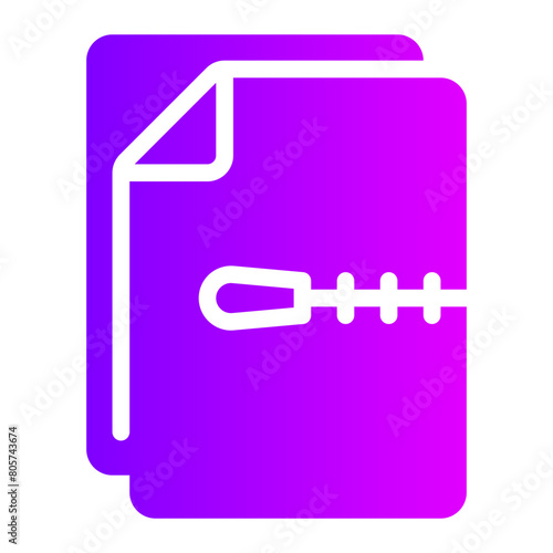 Zip File gradient icon