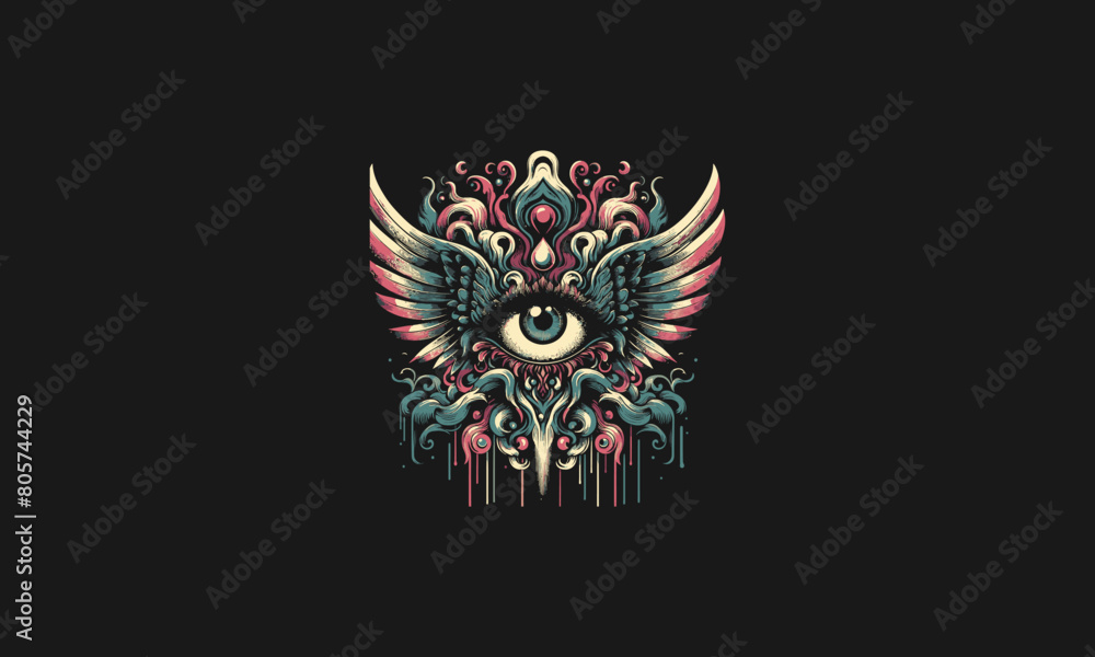 eye ball with wings vector artwork design eye ball with wings vector artwork design