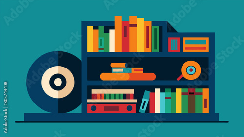 The Vinyl Record Lending Library not only offers classic albums but also features a section for local and underground artists supporting the Vector illustration