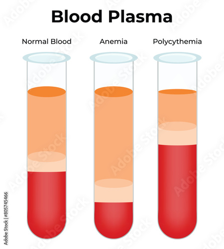 Blood Plasma Science Design Vector Illustration Diagram