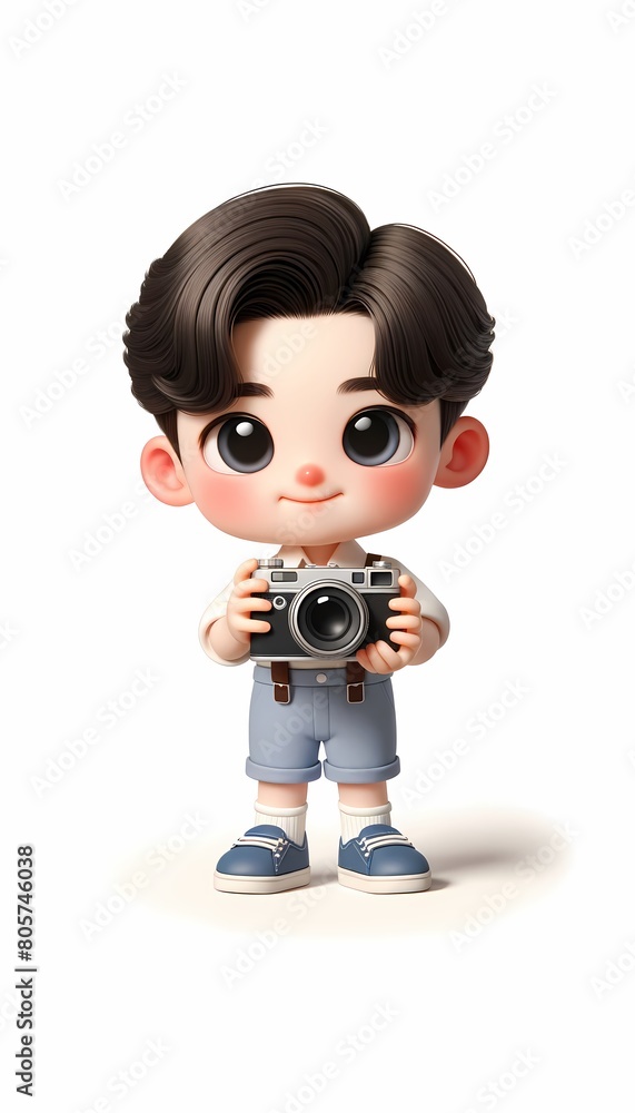 child taking photo with camera, Generative AI child taking photo with camera, Generative AI