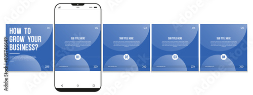Set of LinkedIn carousel post, social media Instagram carousel post, modern and editable business carousel template design
