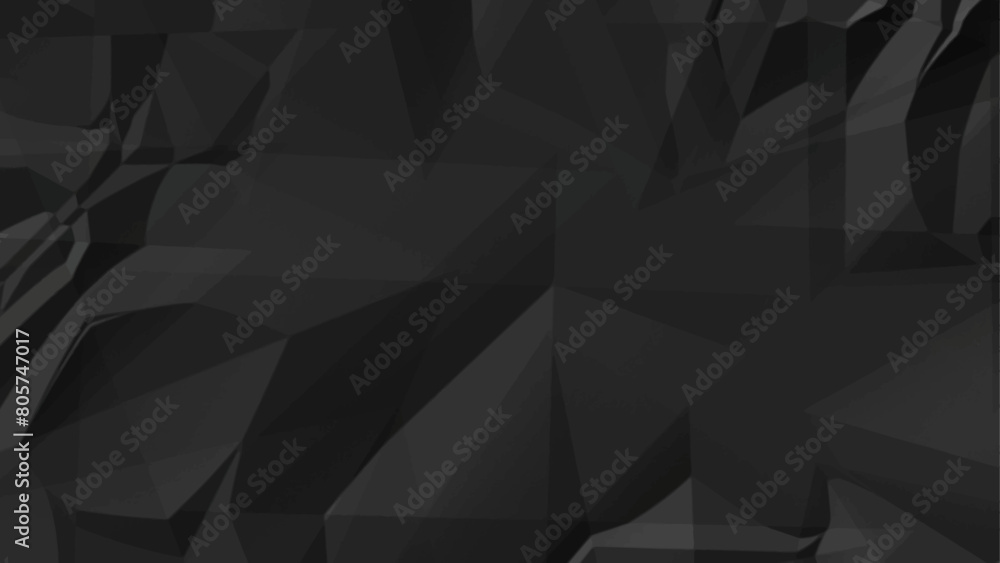 Obraz premium Crumpled Black paper wrinkled, for Background or wallpaper.
