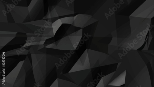 Crumpled Black paper wrinkled , use for Background or wallpaper .