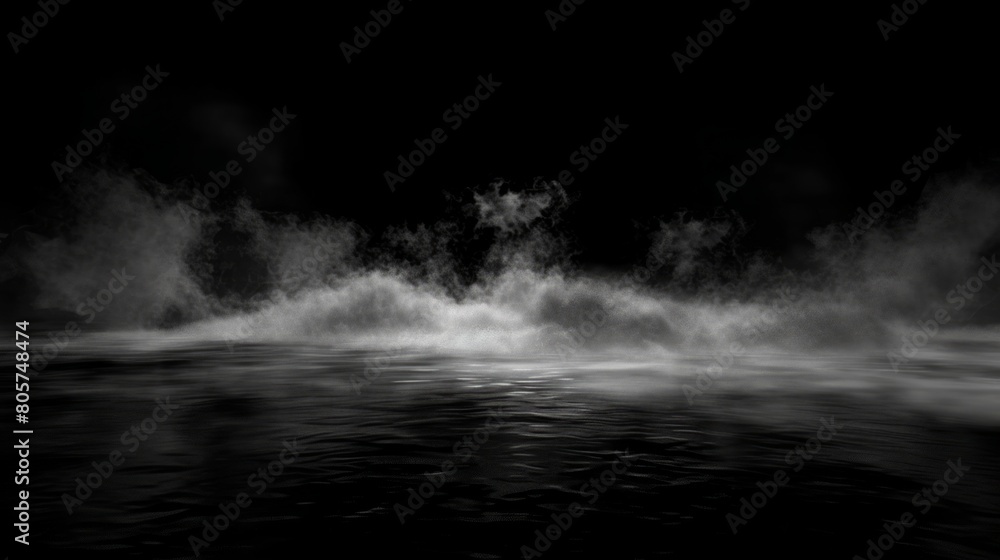 Smoke black ground fog cloud floor mist background steam dust dark white horror overlay. Ground smoke haze night black water atmosphere 3d magic spooky smog texture isolated transparent effect circle