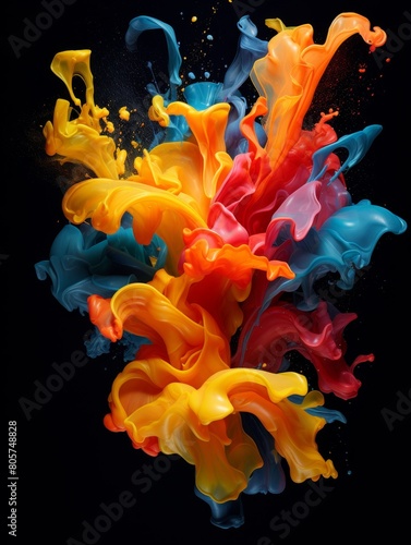 Colorful abstract paint splash