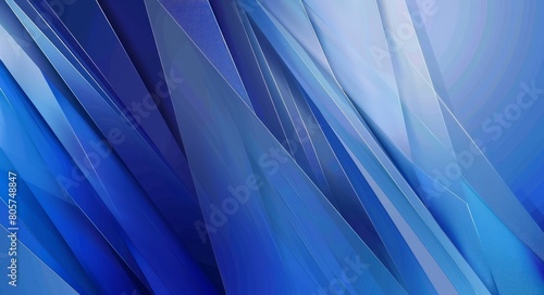 Sharp lines and shapes in a blue abstract background, creating a dynamic and visually striking design