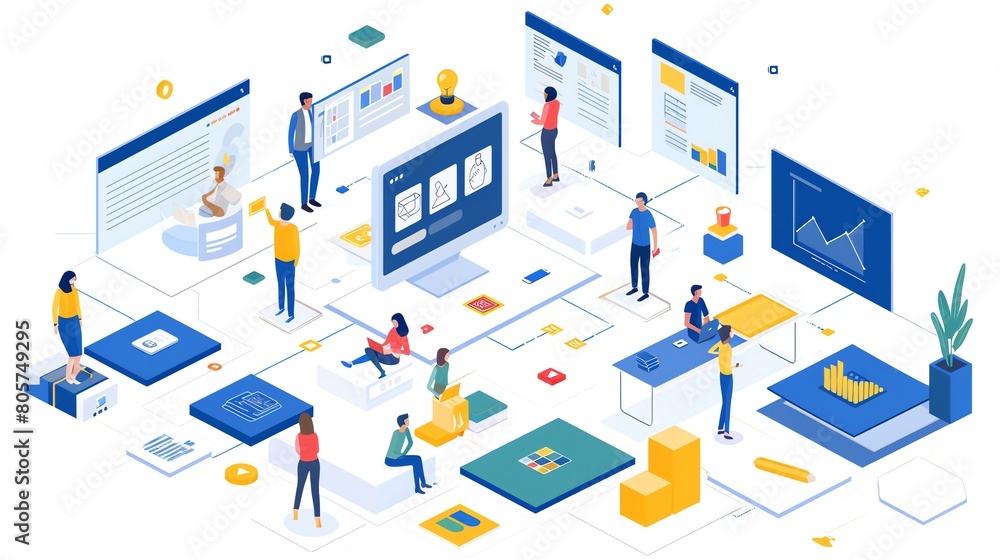 Teamwork Dynamics in Business Illustration Teamwork Dynamics in Business Illustration