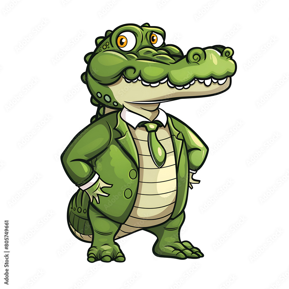 Fototapeta premium Animal character of crocodile