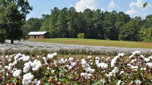 In the heart of the countryside, a cotton field stands as a testament to hard work, resilience, and the bountiful rewards of nature's cycles
