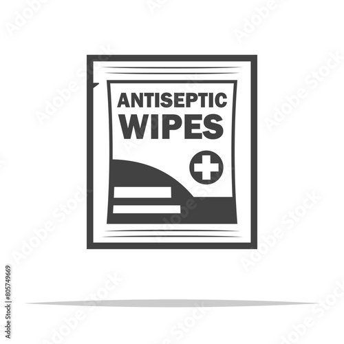 Antiseptic wipes icon transparent vector isolated