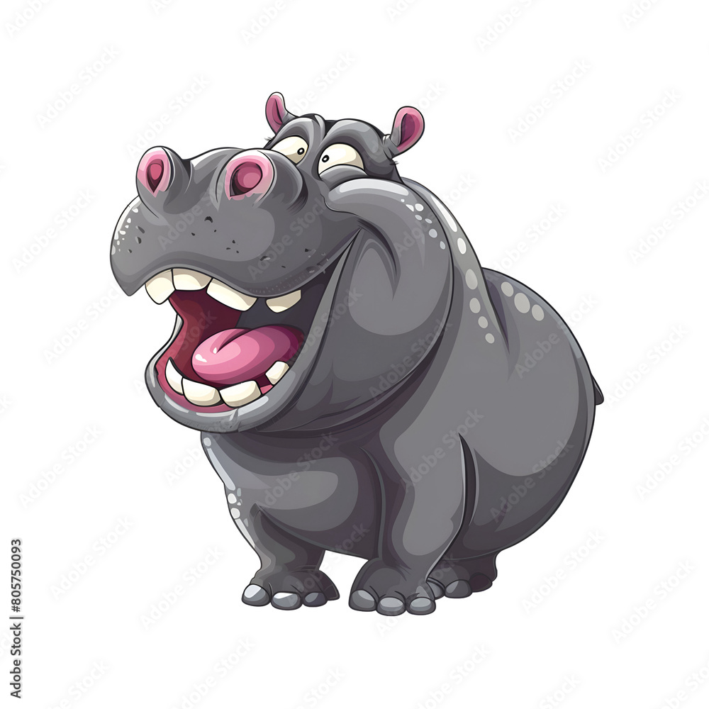 Animal character of hippo Animal character of hippo