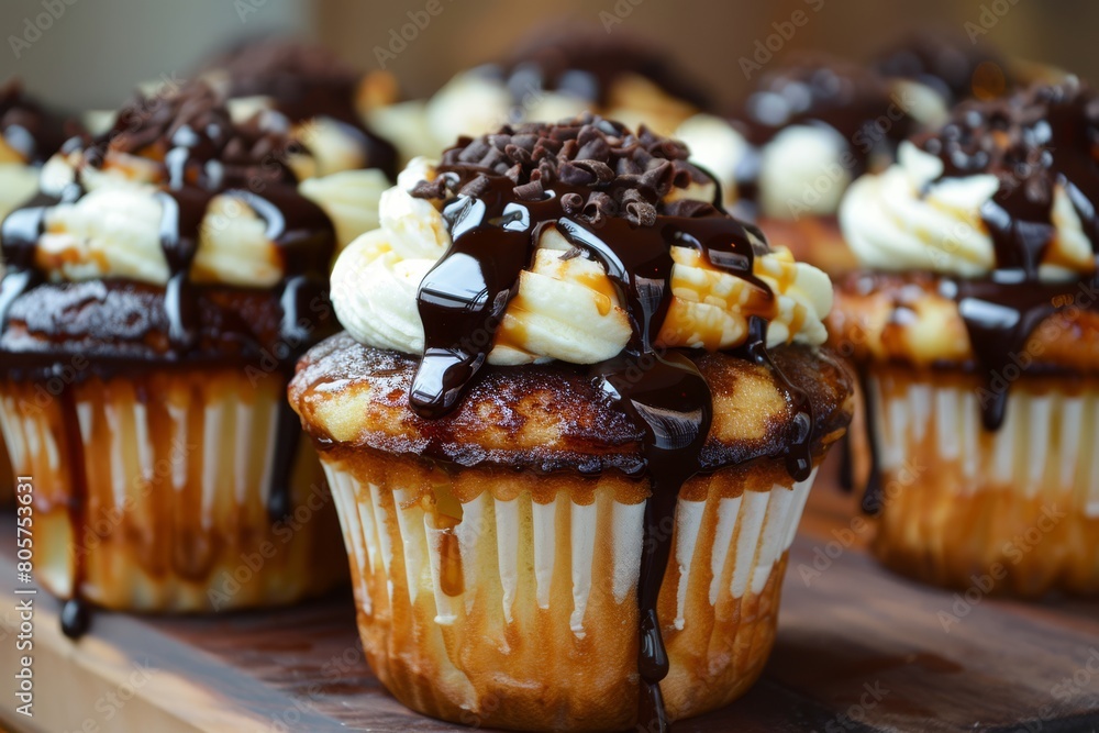 cheesecake cupcakes filled with caramel