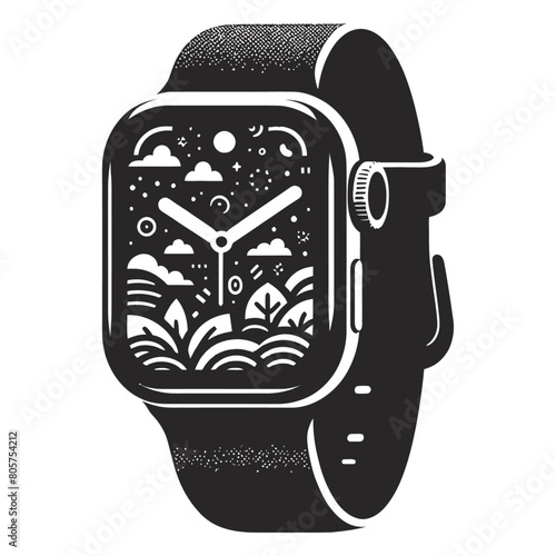illustration of an smart watch 