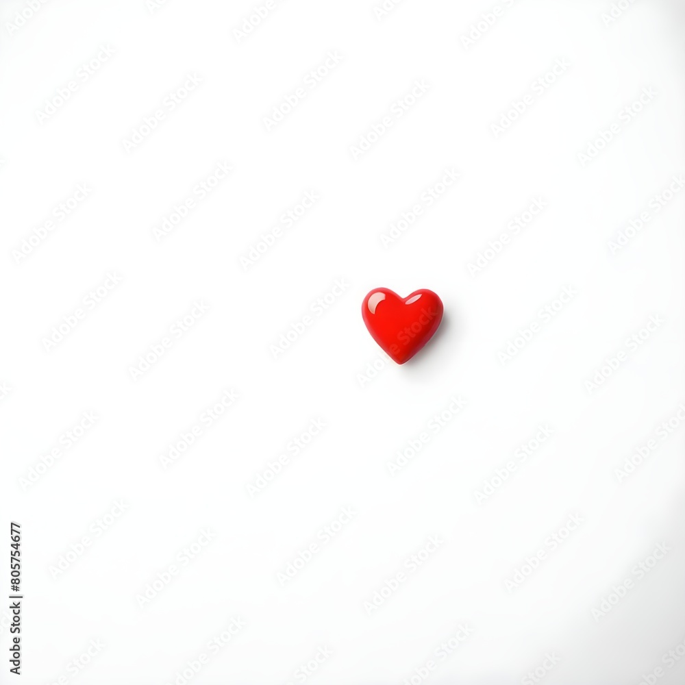 Fototapeta premium red hearts on white background, Red heart on white background, heart, love, valentine, symbol, romance, day, shape, passion, red, hearts, romantic, valentines, holiday, object, decoration, sign, gift 