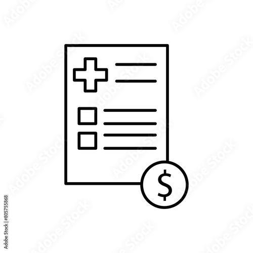 insurance, no medical exam icon. vector flat trendy style illustration on white background..eps