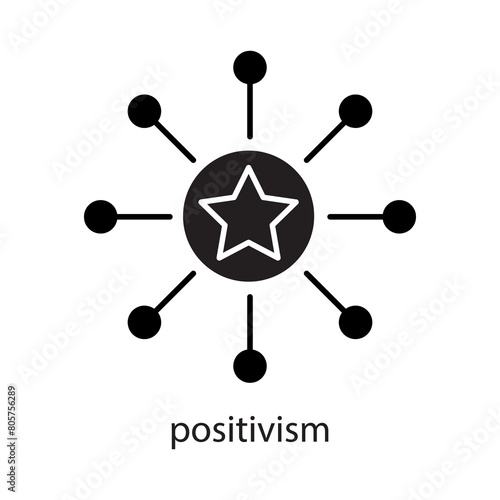 positivism icon. vector flat black trendy style illustration for web and app..eps