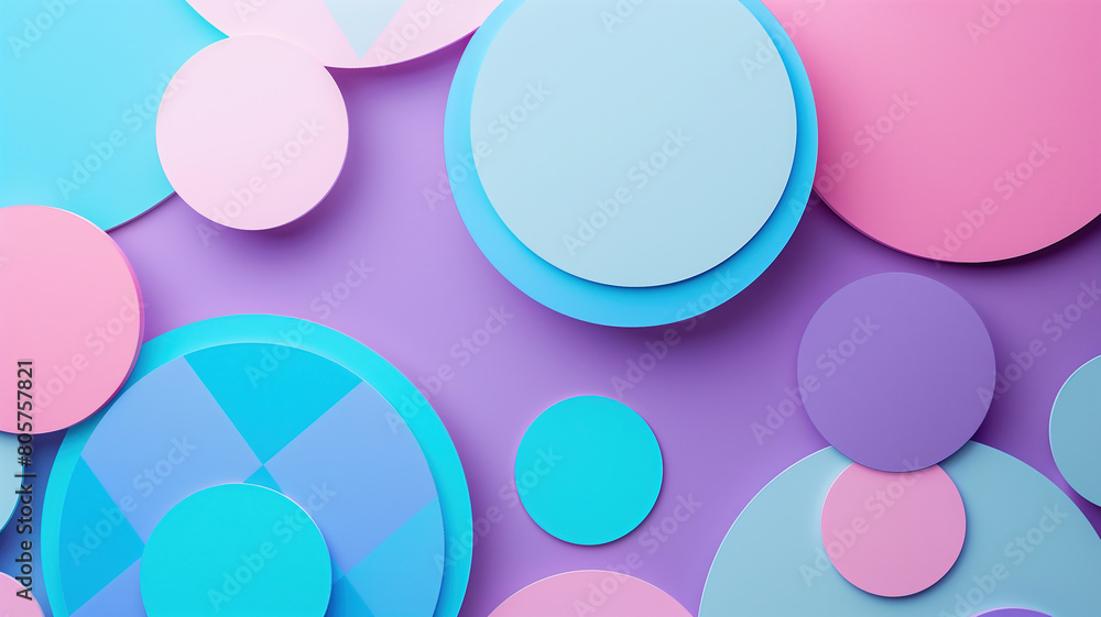A visually engaging abstract composition featuring overlapping circles in pastel shades of pink, blue, and purple, with dynamic shadows adding depth. A visually engaging abstract composition featuring overlapping circles in pastel shades of pink, blue, and purple, with dynamic shadows adding depth.