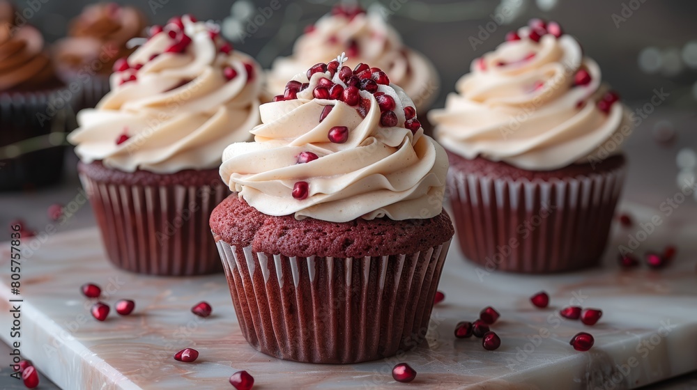 Red velvet cupcakes with cream cheese frosting Red velvet cupcakes with cream cheese frosting
