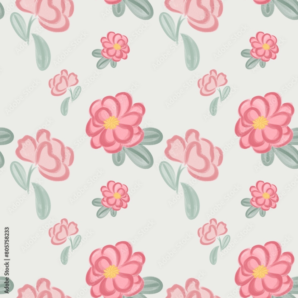 Obraz premium seamless pattern with flowers 