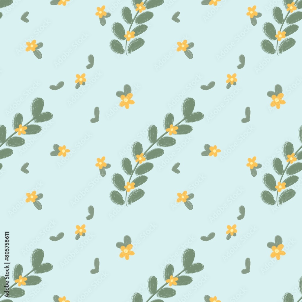 Fototapeta premium seamless pattern with flowers
