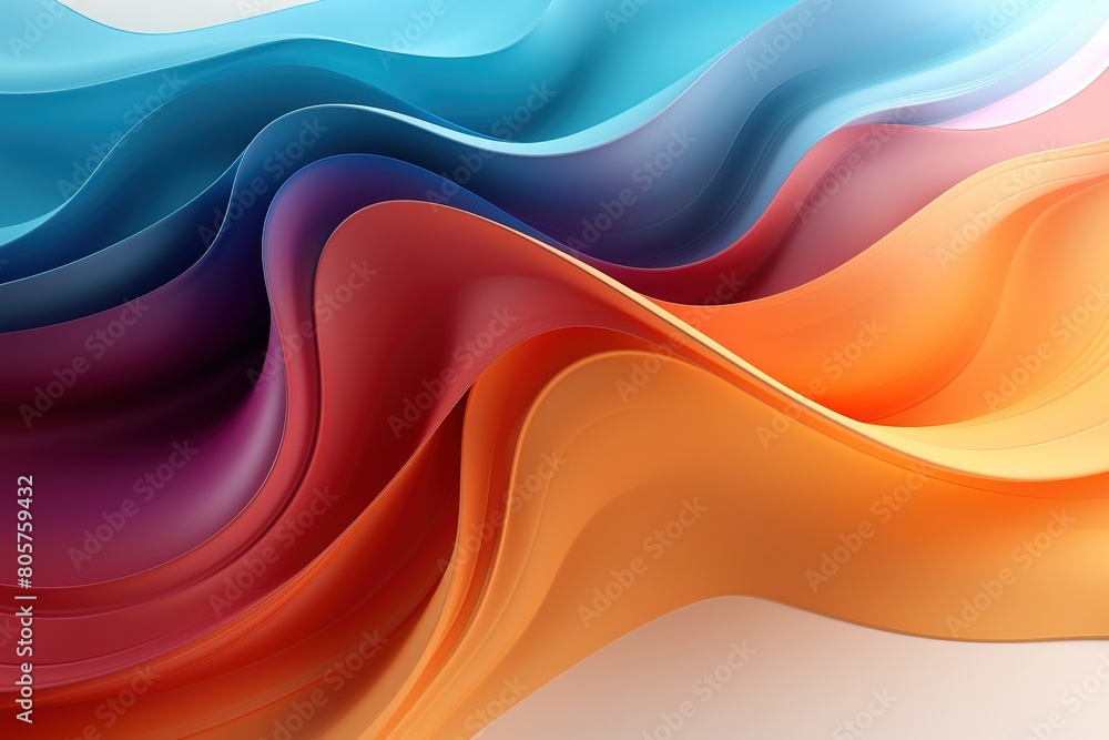 A colorful wave with a red stripe on the left and a yellow stripe on the right A colorful wave with a red stripe on the left and a yellow stripe on the right
