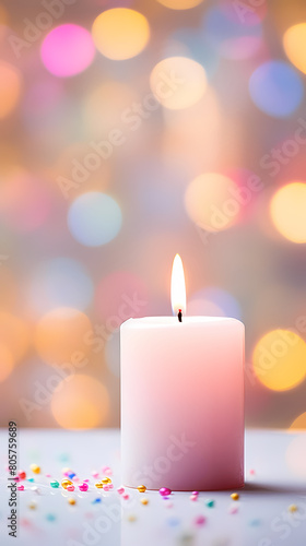 burning white candle