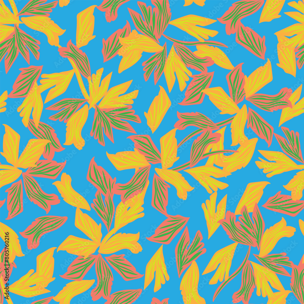 Colourful Botanical Floral Seamless Pattern Design Colourful Botanical Floral Seamless Pattern Design