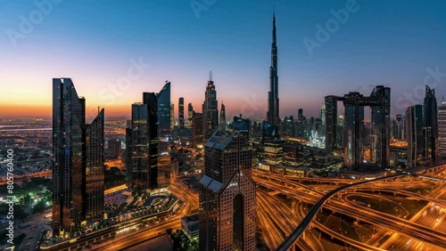 Burj Khalifa, Dubai skyline, tallest building, skyscraper view, cityscape panorama, architecture marvel, landmark photography, urban landscape, modern architecture, Middle East, United Arab Emirates, 
