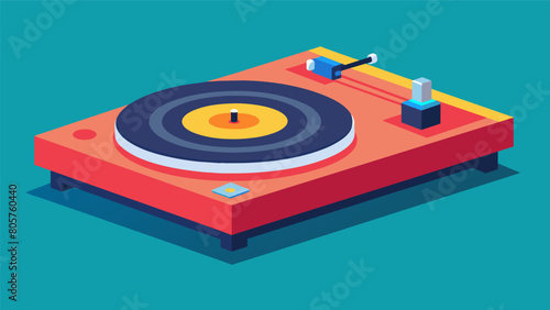 When setting up your turntable make sure it is on a level surface to avoid any unintended pitch changes. Vector illustration