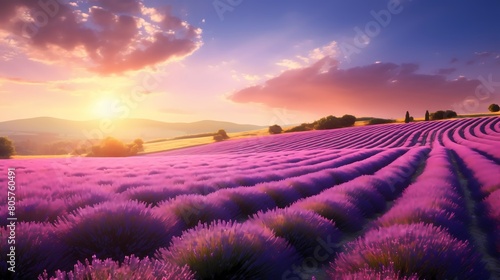 lavender field at sunrise