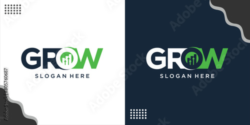 creative Financial Grow Logo, design inspiration, vector